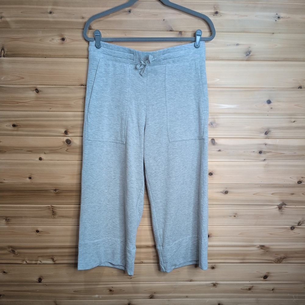 Quince SuperSoft Fleece Wide Leg Pants Heather Grey Medium LB19553-NSC01-6507